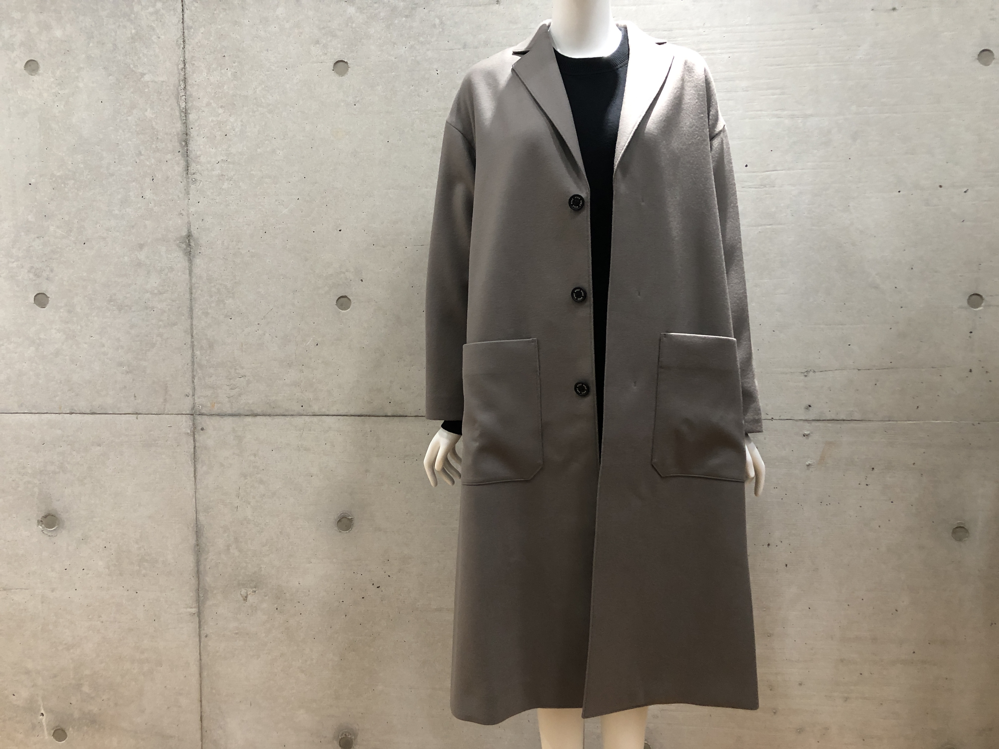 【美品】【HYKE】【ハイク】WOOL SHOP COAT