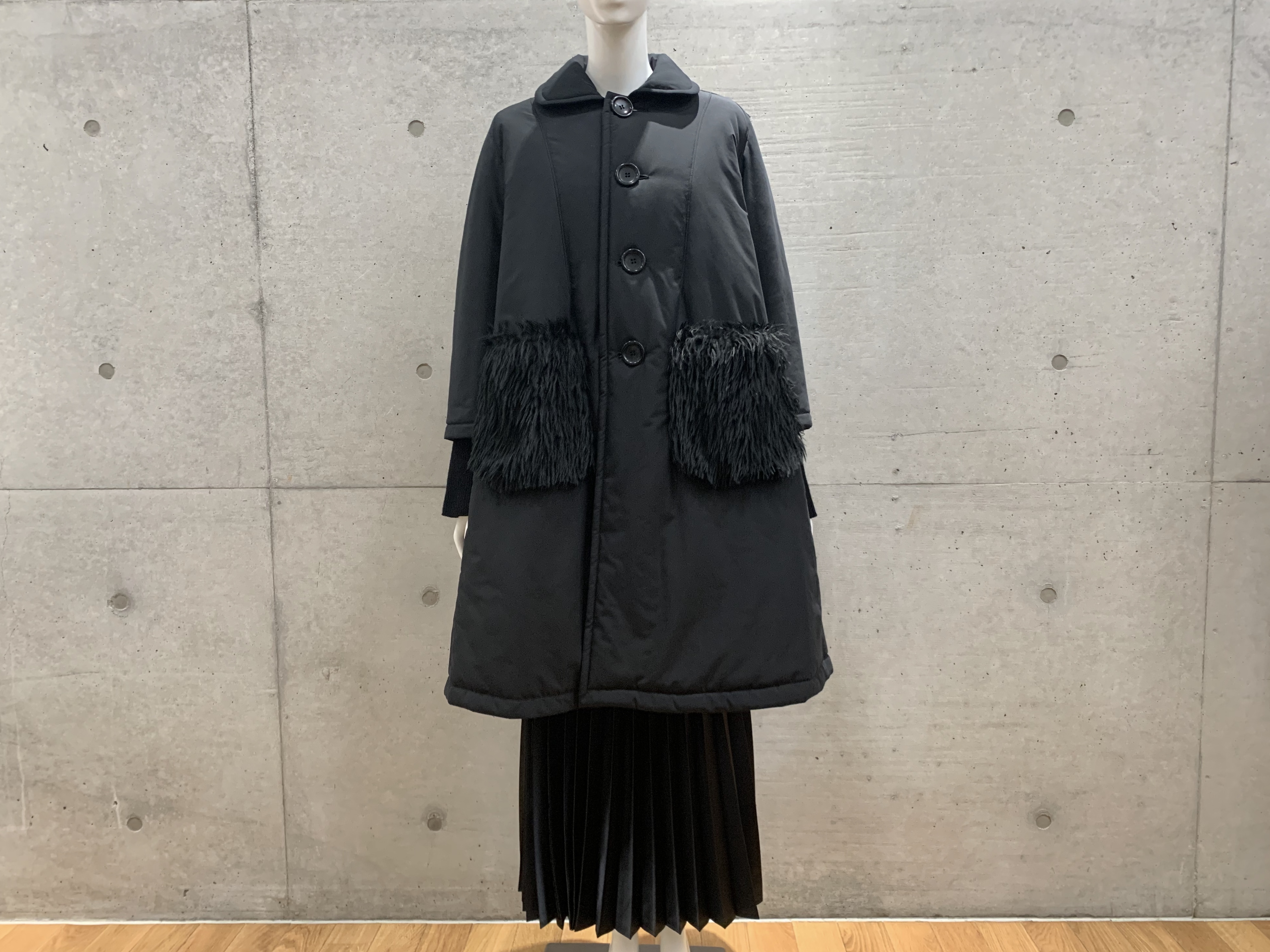 tricot comme des garçons 丸襟コート