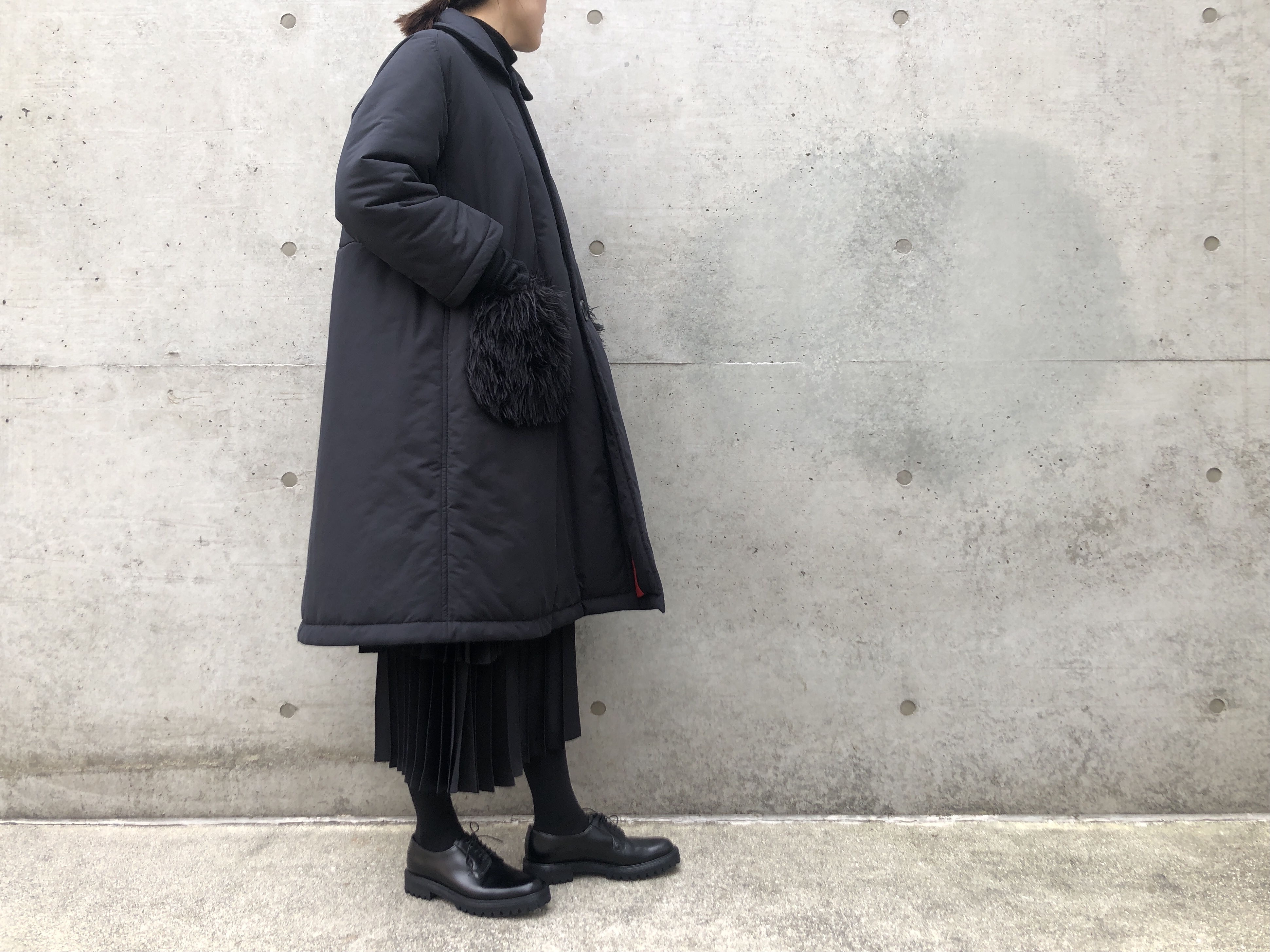 tricot comme des garçons 丸襟コート