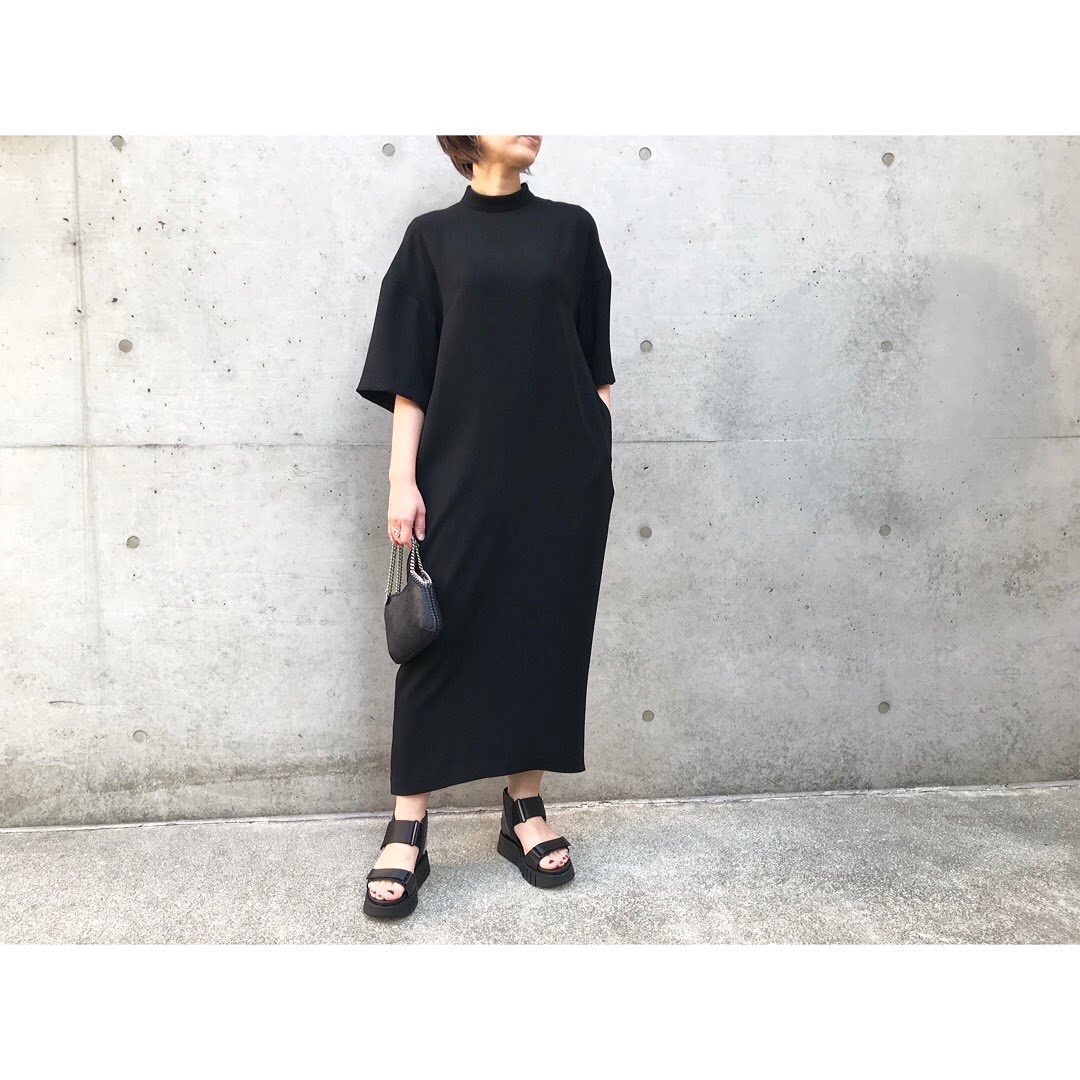 【完売品】ENFOLD COCOON LAYERED DRESS 38 ブラック